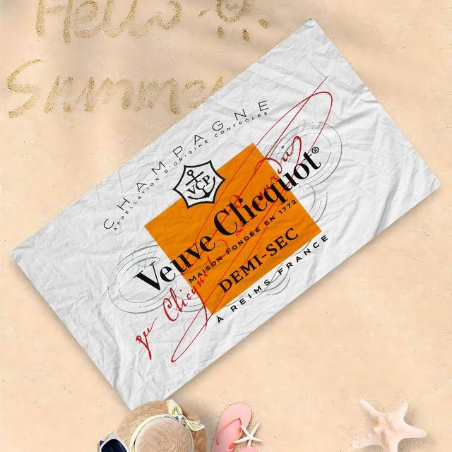 V-Veuve C-clicquot Anime Strandschwimmtuch aus Mikrofaser für Kinder, Mehrfarbig, Breite: 30 cm, Höhe: 60 cm - Bild 1