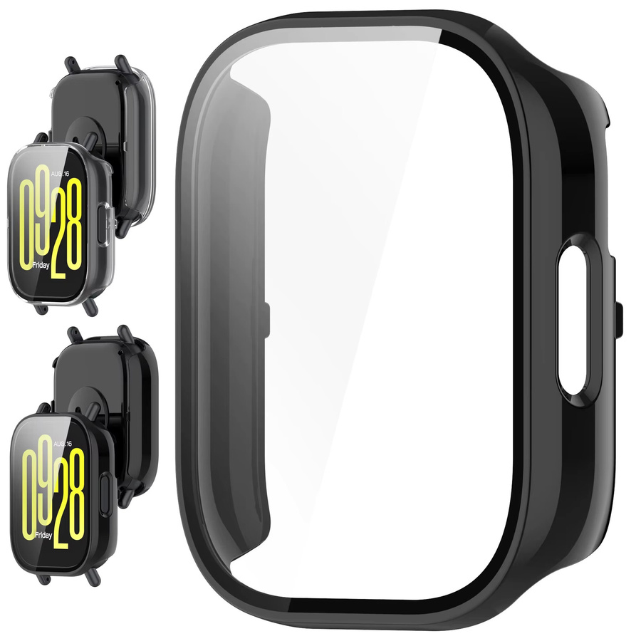 Uhrengehäuse für Xiaomi Redmi Watch 5 Active/5 Lite, PC-Gehäuse, Gehärtetes Glas, Schwarz - Bild 5