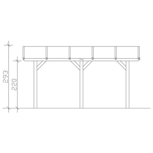 Skan Holz Bogendach-Carport Franken in Schiefergrau, B/T: 376 x 541 cm, Höhe: 293 cm - Bild 3