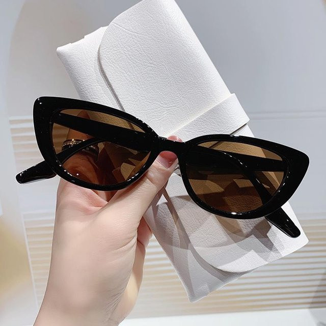 Dote Cat Eye Sonnenbrille, Unisex, Vollrand, Kunststoff, Schwarz - Bild 1