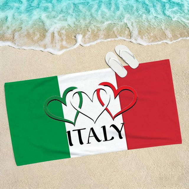 Strandtuch Flagge von Italien von JMG Household Supplies, Mehrfarbig, B: 80 cm, L: 160 cm - Bild 1