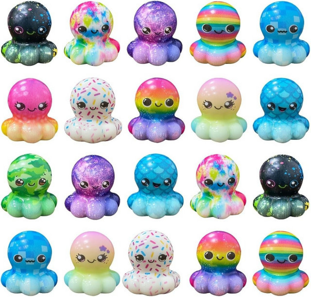 GSF Oktopus Slow Squishy Spielzeuge, Meerestiere, 6-teiliges Set - Bild 1