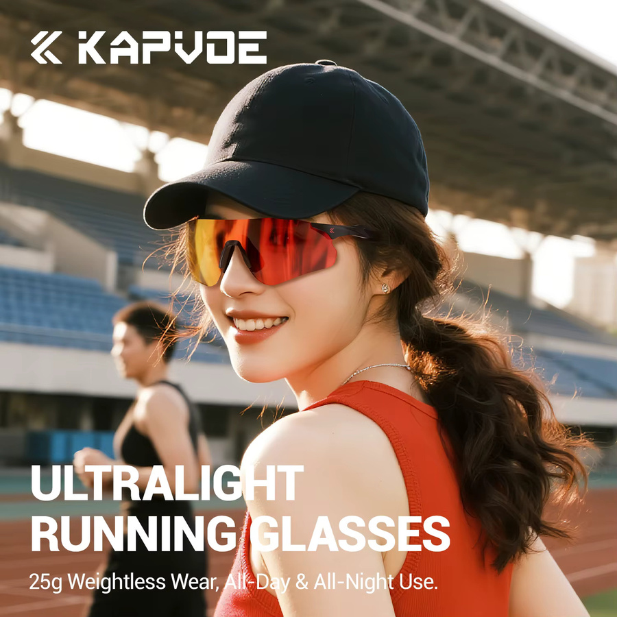 Kapvoe Sportsonnenbrille, Unisex, Vollrand, Kunststoff, UV400 Schutz - Bild 2