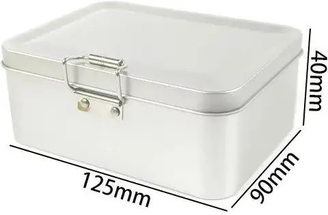 Weiße Aufbewahrungsbox aus Weißblech mit Deckel für Zuhause und Büro - Bild 1