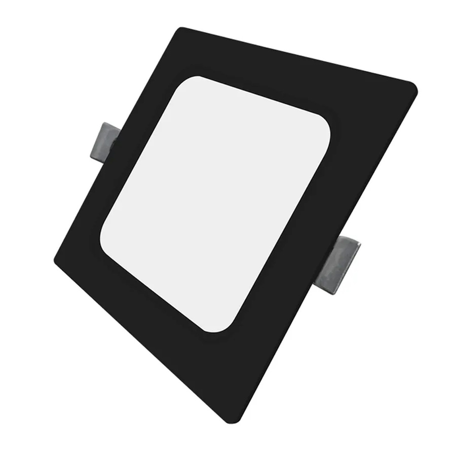 LUXULA LED Einbauleuchte Schwarz, Eckiger Deckenspot mit einstellbarer Lichtfarbe CCT, 6W, 600lm, IP44 geschützt, B/T: 119 x 26 mm - Bild 2