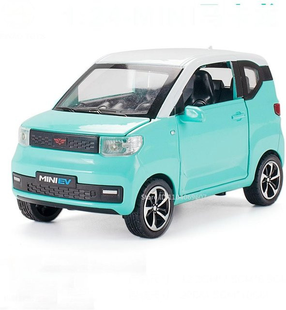Linyi toy car Wuling Hongguang Mini EV Binguo Auto, Spielzeugmodell, 1:24, mit Licht und Geräusch, ab 14 Jahren - Bild 1