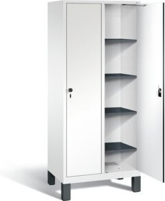 C+P Wäsche-Spind Evolo in Weiß mit Front Dekor Weiß und Korpus Verkehrsweiß, H x B x T: 185 x 81 x 50 cm - Bild 1