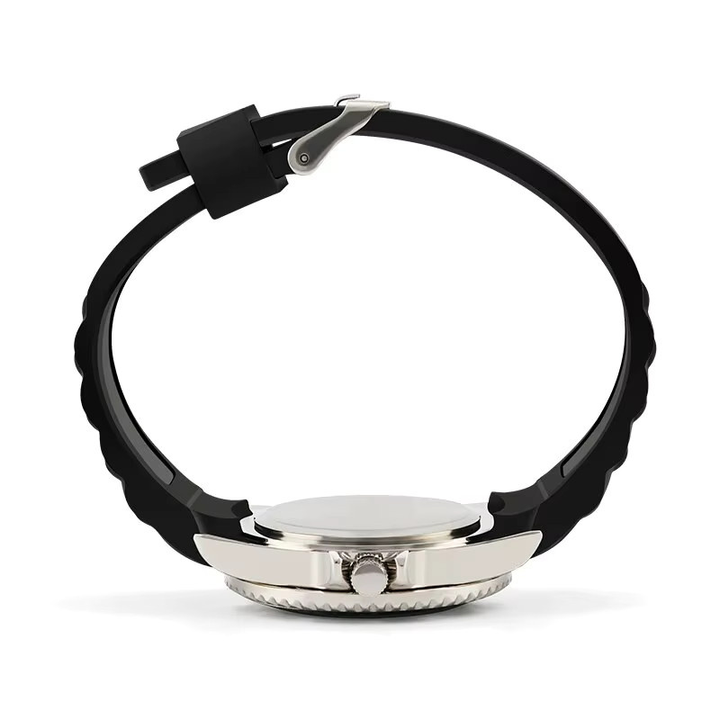 Armbanduhr TPW, Quarz, Edelstahl, 40 mm, Kautschukarmband, Herren, Schwarz - Bild 2