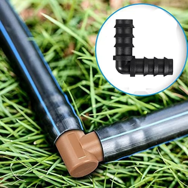 Nongjiale Gartenbewässerungsschlauch-Reparatur- und Verlängerungsset in Schwarz für 1/2 Zoll und 16 mm Schläuche mit Verbindern, Kupplungen, T-Stücken, Winkelstücken und Stopfen - Bild 4