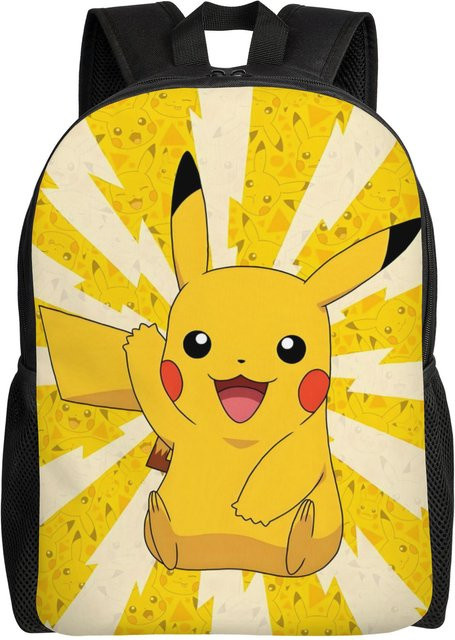 Bandai P-Pikachu Laptop-Rucksack, Modische Büchertasche - Bild 1