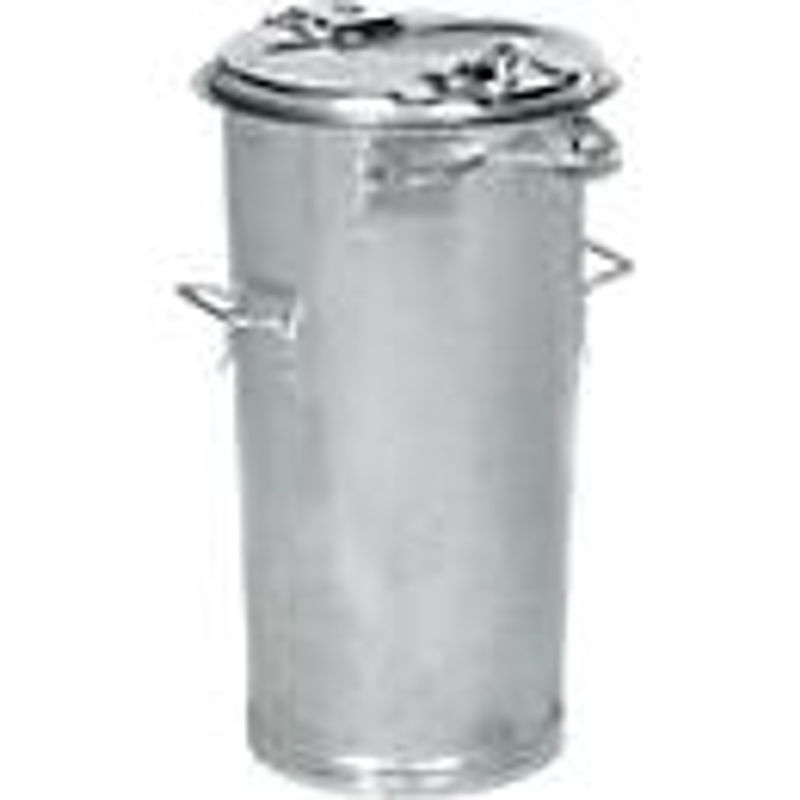Renner System-Mülleimer mit Flip-Lid aus Stahl in Silber, 50 l - Bild 3