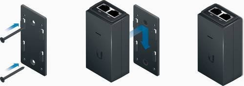 Ubiquiti Networks PoE Wall Mount Kit Wandhalterung für PoE Injector in Schwarz - Bild 2