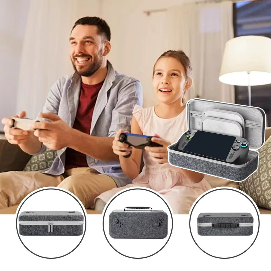 Stoßfester Aufbewahrungskoffer aus EVA für Asus ROG Ally X in Grau - Bild 4