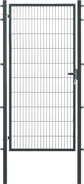 Floraworld Einzeltor für Doppelstabmattenzaun in Anthrazit, Höhe: 200 cm, Breite: 120 cm - Bild 1