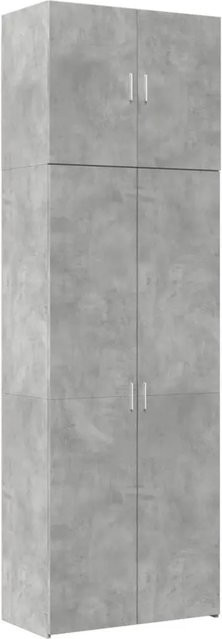 vidaXL Highboard Betongrau aus Holzwerkstoff mit Scharniertüren, B/T/H: 80 x 42,5 x 249 cm - Bild 1