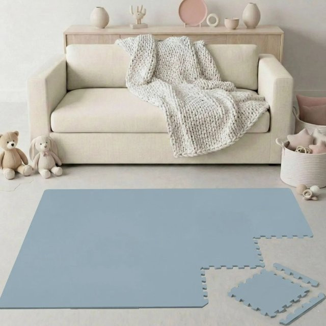 LittleTom Spiel- und Krabbelmatte Puzzlematte 18-teilig Grau-Blau B/B/H: 30 x 30 cm - Bild 1