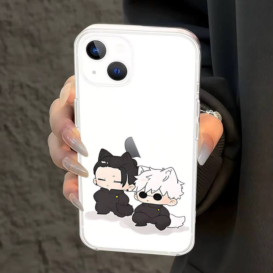 Niedrige Anime Jujutsu Kaisen Handyhülle für Apple iPhone 17 16 15 14 13 12 11 Pro Max Plus Transparent - Bild 4