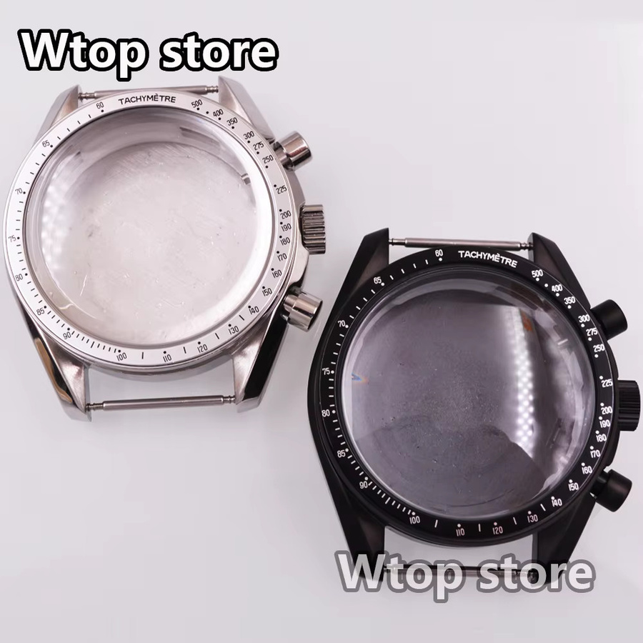 Wtop Store Uhrengehäuse Edelstahl, silber/schwarz, 40 mm, Quarzwerk - Bild 1