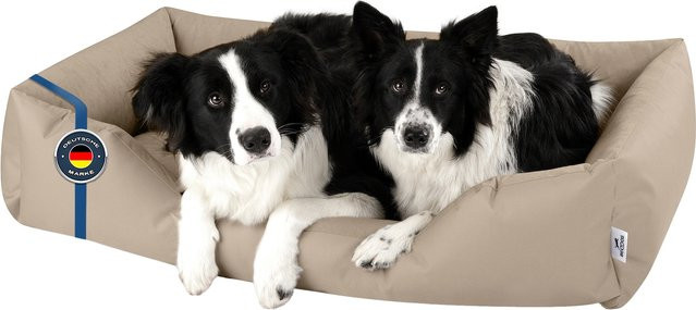 BedDog Hundebett ZARA Hundekissen als Hundesofa mit waschbarem Bezug in Beige - Bild 1
