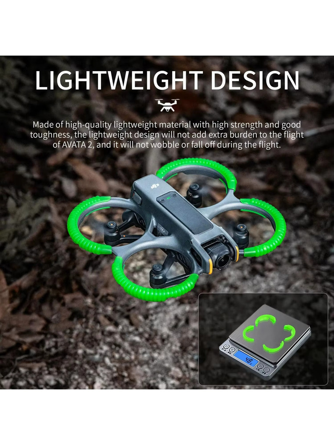 DJI Propellerschutz für Avata 2 in Schwarz mit Schnellverschluss als Antikollisionsschutz - Bild 5