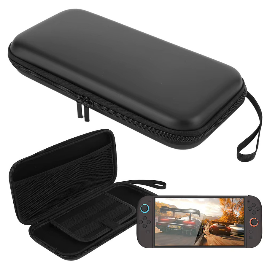 ALLOET PU-Tragetasche für Nintendo Switch 2 Organizer-Tasche, stoßfest und kratzfest mit 10 Spielkartenfächern, Farben: Blau oder Schwarz - Bild 3