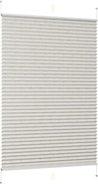 Sekey Plissee Faltrollo Klemmfix ohne Bohren in Leinen-Optik, Breite: 80 cm, Höhe: 120 cm - Bild 1