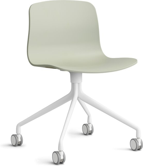 HAY About A Chair AAC 14 Drehstuhl in Grün mit Rollen und mattem Finish - Bild 1