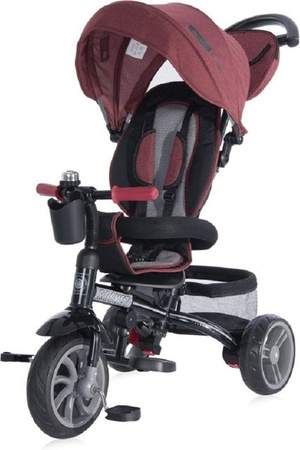 Lorelli Rocket 4 in 1 Laufrad und Dreirad mit Schubstange, dunkelrot