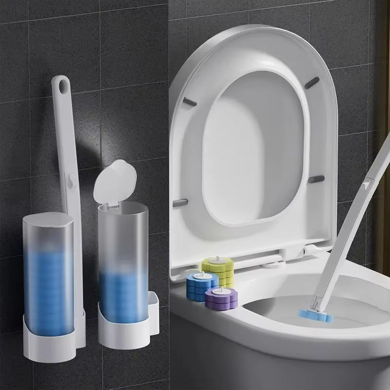 Set aus Einweg WC-Pinsel Köpfen als Refill Ersatz in Gelb für die Badreinigung - Bild 2