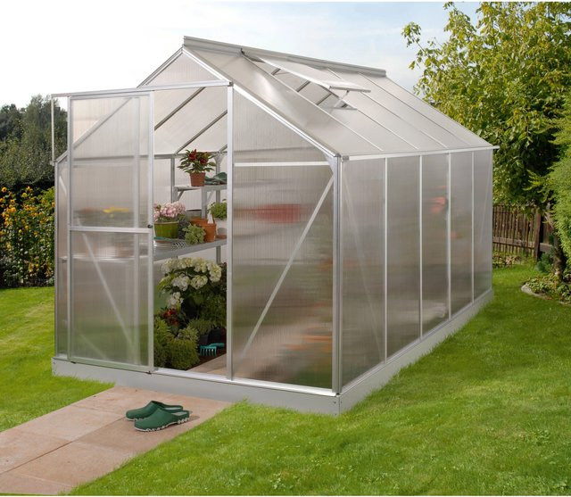Vitavia Gewächshaus Triton 6200 HKP Vorzugsset mit Aluminiumrahmen und Polycarbonat-Verglasung in Silber - Bild 1