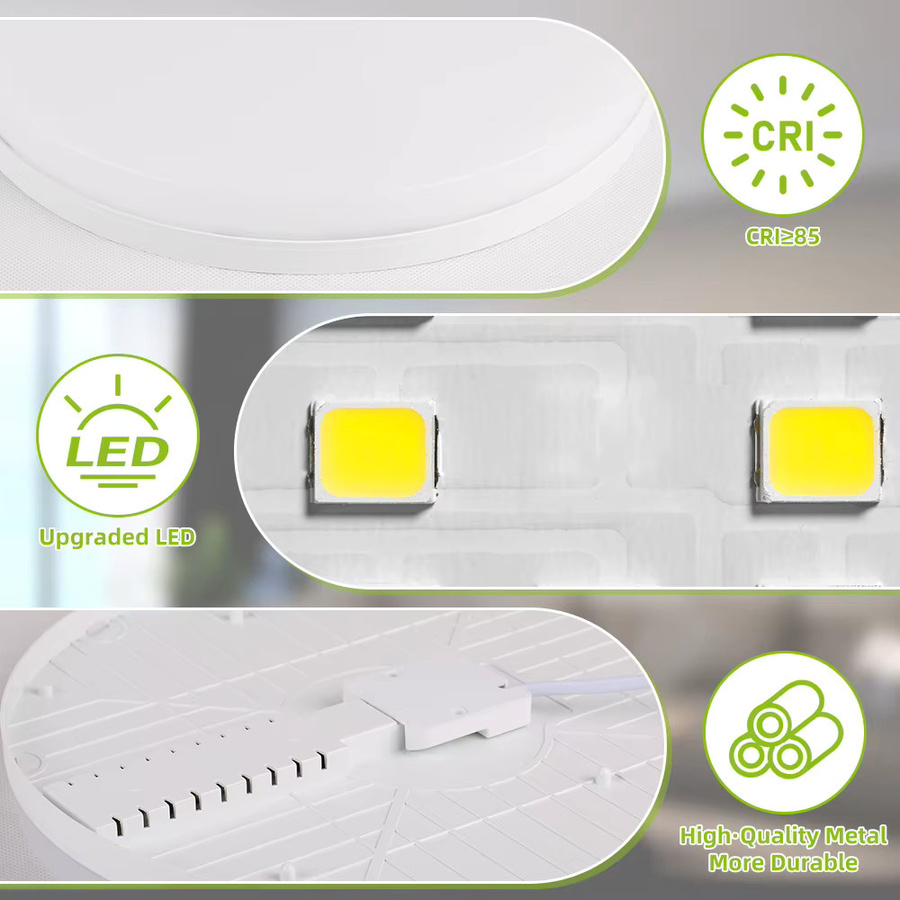 CANMEIJIA LED-Bewegungssensor-Deckenleuchte in Weiß mit Infrarot-Radar-Induktion als automatische Nachtbeleuchtung für Küche und Flur - Bild 3