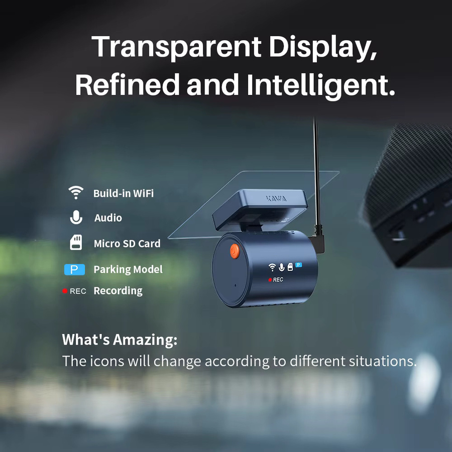 KAWA MINI 3 Pro Dashcam mit 2K Auflösung, WiFi und Sprachsteuerung für 24-Stunden-Parküberwachung - Bild 3