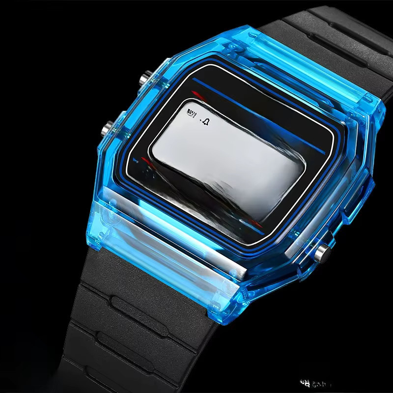 Skmei Digitaluhr, TPU Armband, transparent, Damen - Bild 1