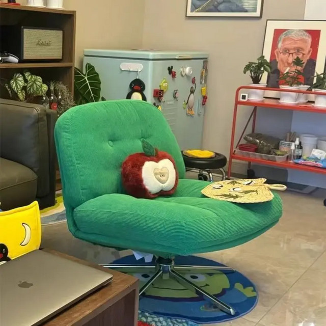 MOYU Loungesessel aus Cord für dein Wohnzimmer in Blau oder Grün - Bild 1