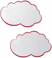 FRANKEN Moderationskarte Wolke nicht selbstklebend in Weiß und Rot B/H: 17,0 x 23,0 cm - Bild 1
