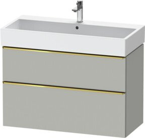 Duravit Waschtischunterschrank D-Neo in Grau mit 1 Kasten und 1 Auszug, B: 98,4 cm, T: 44,2 cm, H: 62,5 cm - Bild 1