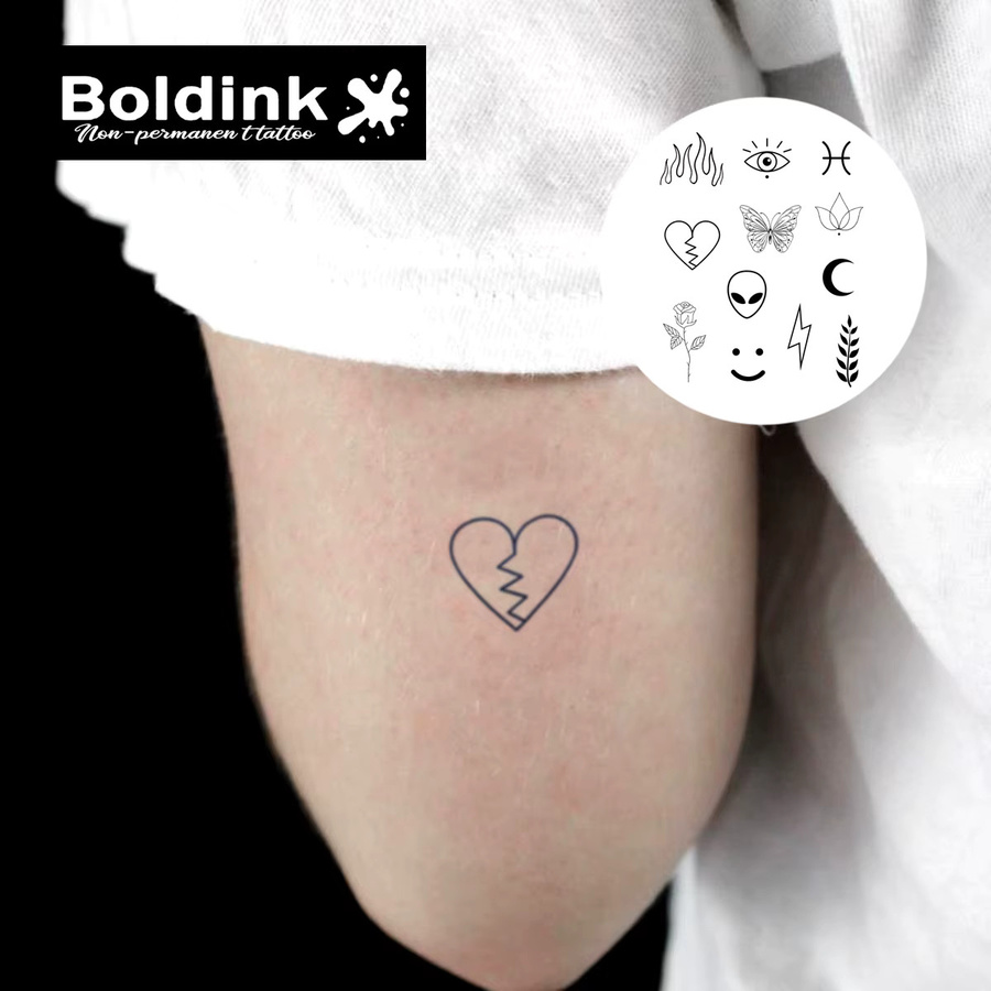 Boldink Semi-permanentes Tattoo, Exzentrische Symbole, Wasserfest - Bild 2
