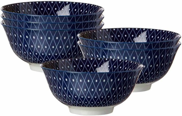Ritzenhoff & Breker Müslischalen Royal Reiko aus Porzellan, Blau, 6er Set, Durchmesser: 15,5 cm - Bild 1