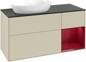 V&B Waschtischunterschrank Finion in Silbergrau lackiert, Breite: 120 cm, Tiefe: 50,1 cm, Höhe: 50,1 cm - Bild 1