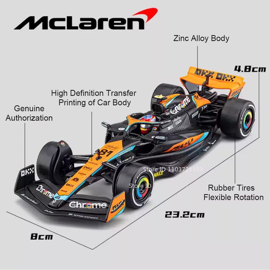 RMZ city McLaren MCL60, Spielzeug-Sportwagenmodell, Maßstab 1:24, Metall, Gummi - Bild 2