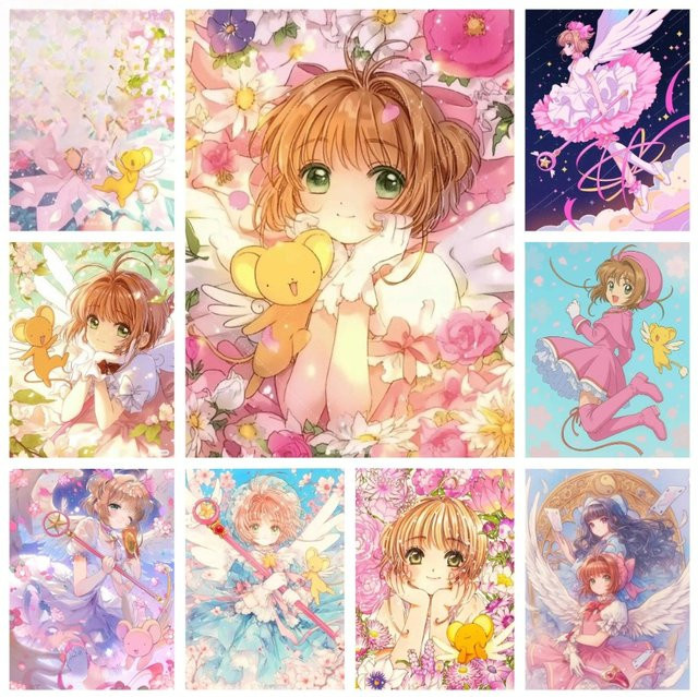 Kayou Sakura Card Captor Anime Leinwandgemälde als rahmenloses Poster für deine Wanddekoration in Mehrfarbig - Bild 1