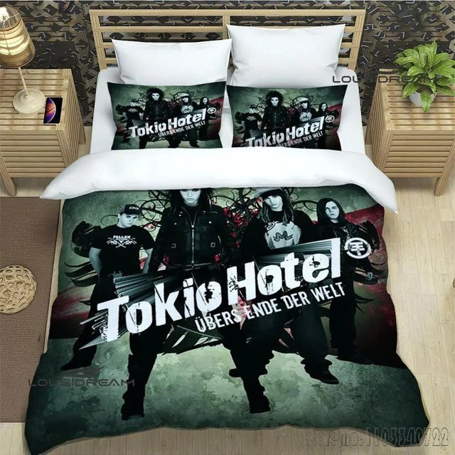 JMG Household Supplies Bettwäsche-Set Tokio Hotel Design, Mikrofaser, Mehrfarbig, B/H: 200 x 200 cm - Bild 1