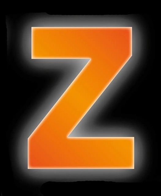 Conacord Klebebuchstabe Z Reflektierend in Orange, Höhe: 8 cm - Bild 1