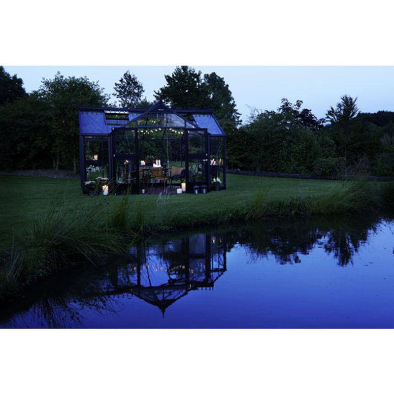 Juliana Gewächshaus Orangerie aus Aluminium und Sicherheitsglas in Schwarz-Anthrazit - Bild 2