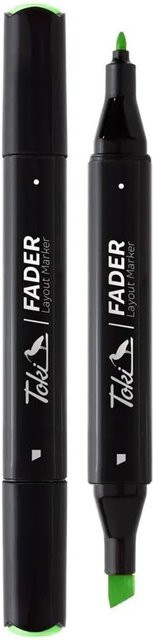 Toki Marker Fader Permanent Marker mit Chisel Spitze in Veronese Green und 66 Farben - Bild 1