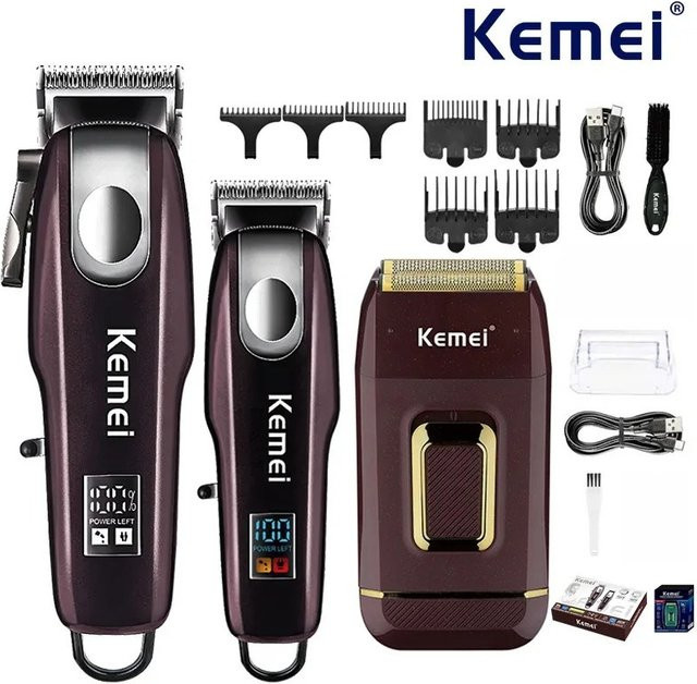 Kemei Haarschneidemaschinen-Set, Herren, wiederaufladbar - Bild 1