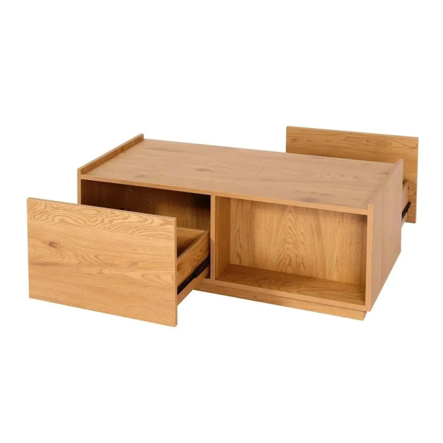 Couchtisch MCW J78 in Eiche-Optik mit Schublade, B/T/H: 110 x 50 x 40 cm - Bild 3