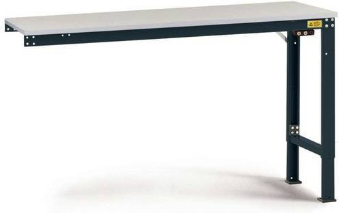 Manuflex LU8133.7016 ESD-Arbeitstisch Universal Spezial Anbautisch mit Kautschukplatte, Anthrazit/Grau, B/T/H: 200 x 120 x 72,2-102,2 cm - Bild 1