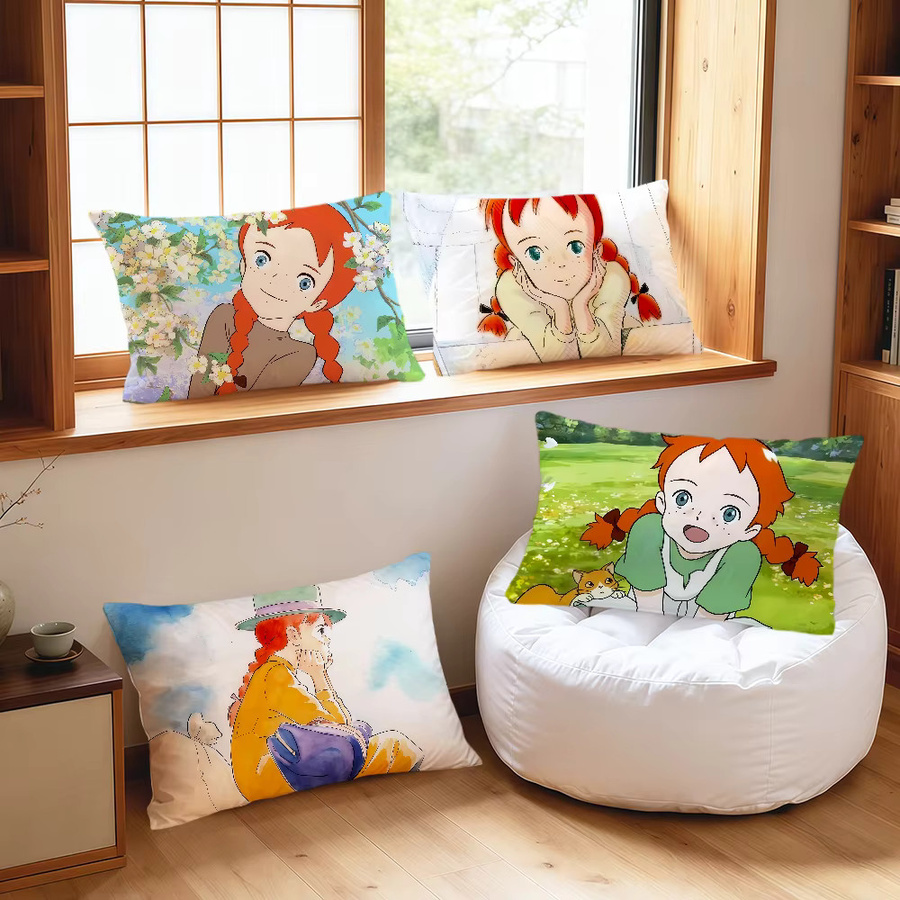 Rechteckiger Kissenbezug Anne of Green Gables im klassischen Anime-Design von Potdemiel, Mehrfarbig - Bild 4