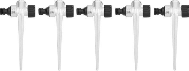 Metall Rasenbewässerungs-Sprinkler für die Bodenbewässerung und Tropfbewässerung, Farbe: Silber, B/T/H: 19,5 x 7 x 3 cm - Bild 1